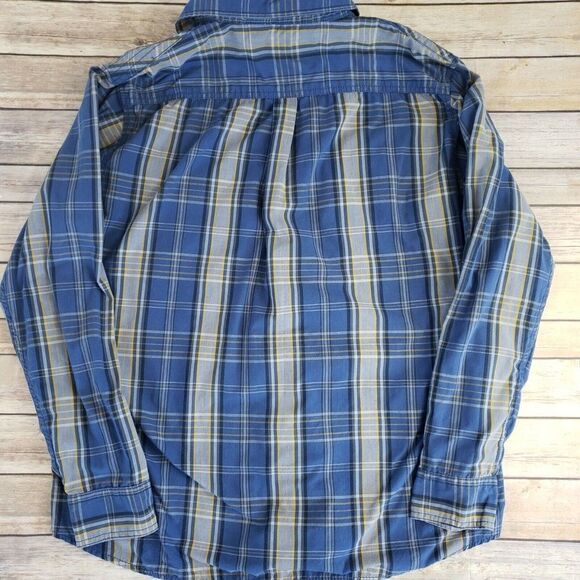 Realtree Blue Plaid Mens Large Snap Button Up Shirt Long Sleeve - Picture 6 of 8
